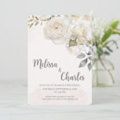 Einladung zur Rosenhochzeit (Stehend Vorderseite)