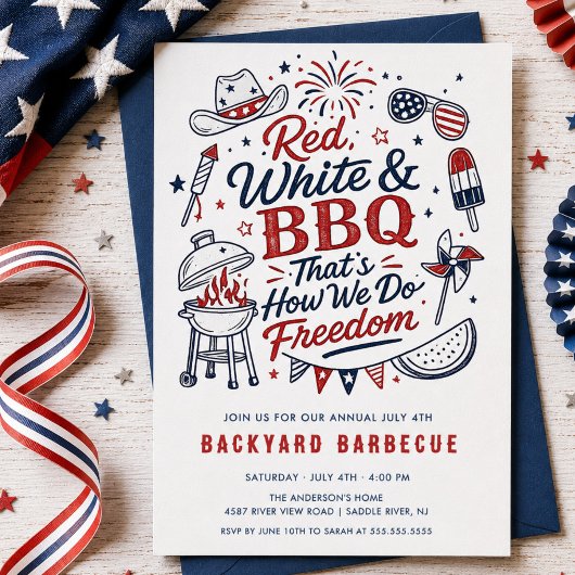 Einladung zur Rot-Weiß-BBQ-Party