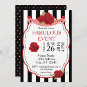 Einladung zur rote Rose (Vorne/Hinten)