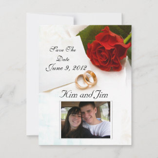 Einladung zur rote Rose Save the Date