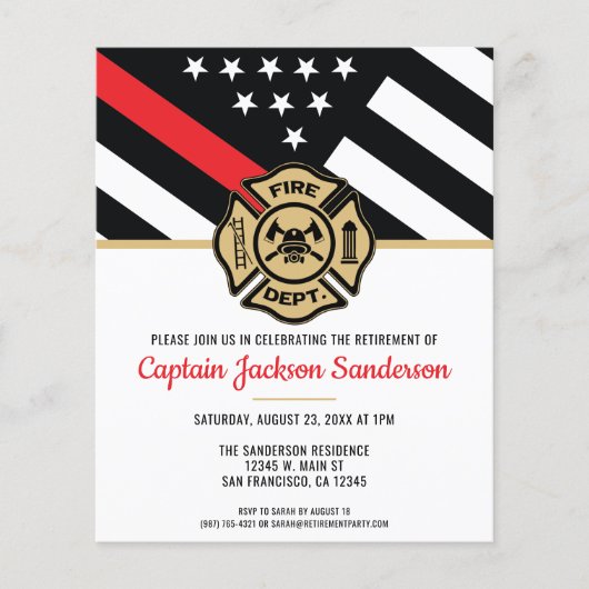 Einladung zur Roten Linie für den Feuerwehrleute (Vorderseite)