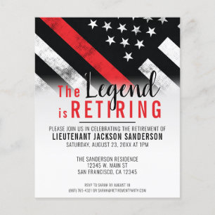 Einladung zur Roten Linie für den Feuerwehrleute Flyer