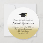 Einladung zur Round-Foto-Graduation-Party (Rückseite)