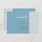 Einladung zur RSVP Card Amara Stripe Cornflower (Vorne/Hinten)