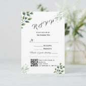 Einladung zur RSVP Card für moderne Grünanlagen (Stehend Vorderseite)