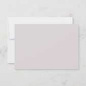 Einladung zur RSVP-Hochzeit mit Minimalistischem W (Rückseite)