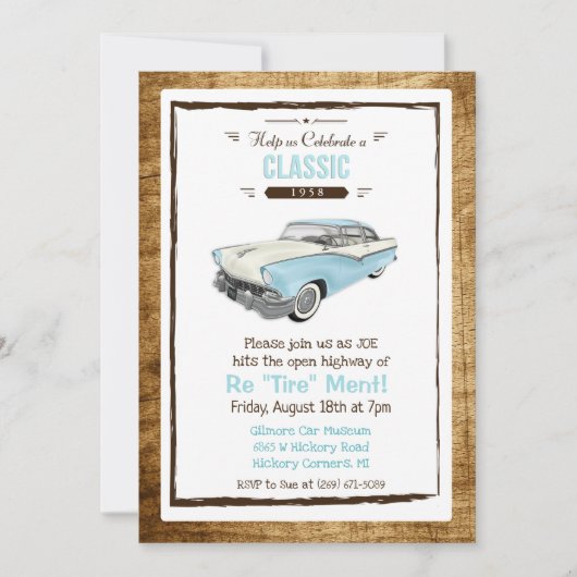 Einladung zur Rückgabe von Kraftfahrzeugen (Vorderseite)