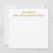 EINLADUNG ZUR RÜCKHALTUNG (Rückseite)