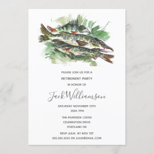 Einladung zur Ruheständigung Party Fischerei