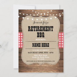 Einladung zur Ruheständigung Party GRILLEN Red Ein