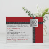 Einladung zur Ruhestandszeit in Schwarz, Rot und G (Stehend Vorderseite)