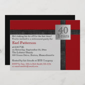 Einladung zur Ruhestandszeit in Schwarz, Rot und G (Vorne/Hinten)