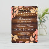 Einladung zur Ruhestätte von rustikalem Holz (Stehend Vorderseite)