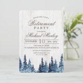 Einladung zur Ruhestätte von rustikalem Holz (Stehend Vorderseite)