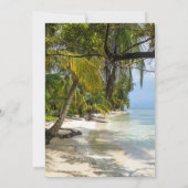 Einladung zur Ruhestätte von tropischen Strandnäht (Rückseite)