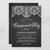 Einladung zur Rustikal Brocade Lace Engagement Par (Vorne/Hinten)