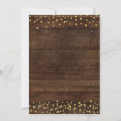 Einladung zur Rustikal Gold Nursing Graduation Par (Rückseite)