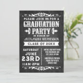 Einladung zur Rustikal Slate Graduation Party (Stehend Vorderseite)