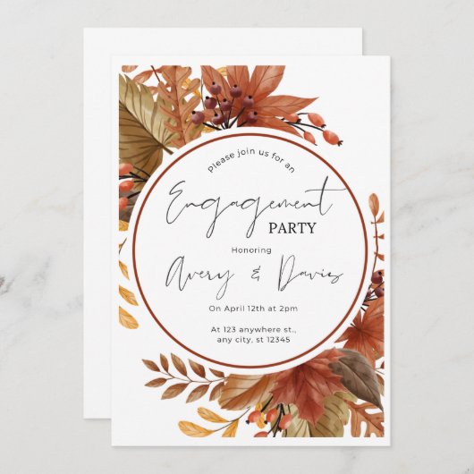 Einladung zur rustikalen Begegnung, druckbar (Vorne/Hinten)