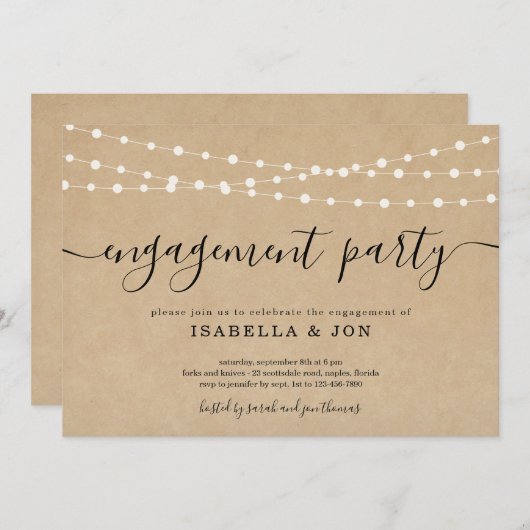 Einladung zur rustikalen Bewerbung (Vorne/Hinten)