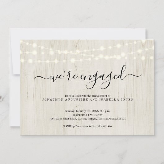 Einladung zur rustikalen Bewerbung (Vorderseite)