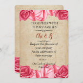 Einladung zur Rustikalen Blumenkarte (Vorne/Hinten)