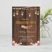 Einladung zur rustikalen Graduierungspartei (Stehend Vorderseite)
