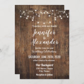 Einladung zur rustikalen Hochzeit, (Vorne/Hinten)