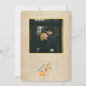 Einladung zur rustikalen Hochzeit im Herbst (Rückseite)