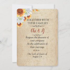 Einladung zur rustikalen Hochzeit im Herbst