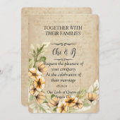 Einladung zur rustikalen Hochzeitskarte (Vorne/Hinten)