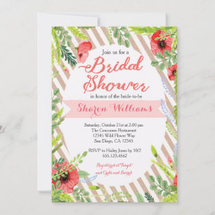 Einladung zur Rustikalen Kraft Papier Bridal Dusch