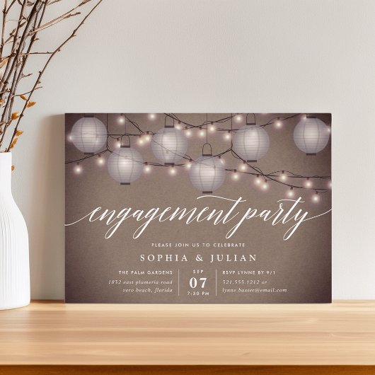 Einladung zur Rustikalen Lanterns-Engagement