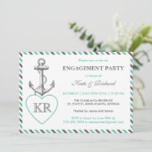 Einladung zur rustikalen Monogramm-Anker-Gruppe (Stehend Vorderseite)