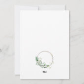 Einladung zur rustikalen neutralen Blütenhochzeit (Rückseite)