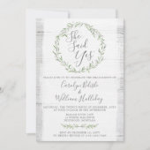 Einladung zur Rustikalen Wood & Wreath-Engagement- (Vorderseite)