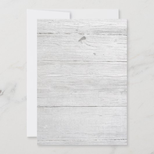 Einladung zur Rustikalen Wood & Wreath-Engagement- (Rückseite)