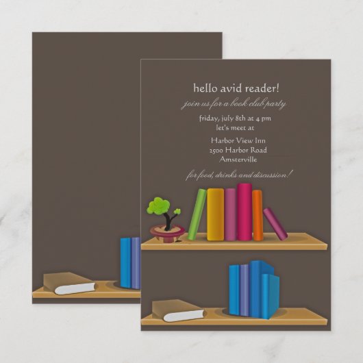 Einladung zur Sammlung von Büchern (Vorne/Hinten)