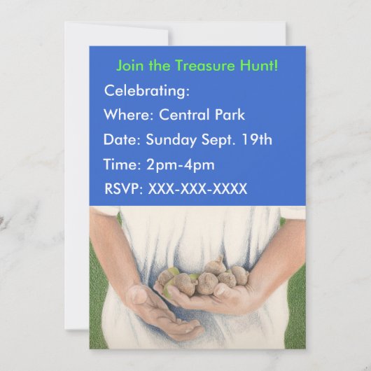 Einladung zur Schatzsuche (Vorderseite)