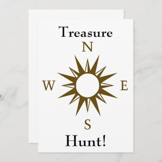 Einladung zur Schatzsuche (Vorne/Hinten)