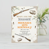 Einladung zur Schießparty (Stehend Vorderseite)