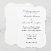 Einladung zur Schlichten Hochzeit (Vorne/Hinten)