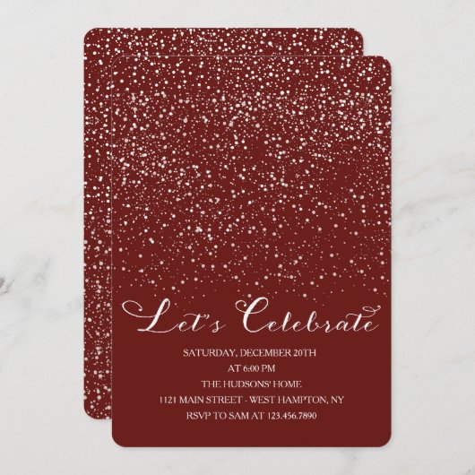 Einladung zur Schneefeier (Vorne/Hinten)