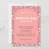 Einladung zur schönen rosa Blumenmutter am Muttert (Vorderseite)