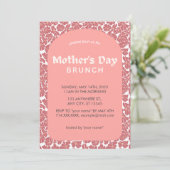 Einladung zur schönen rosa Blumenmutter am Muttert (Stehend Vorderseite)