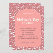 Einladung zur schönen rosa Blumenmutter am Muttert (Vorne/Hinten)