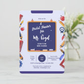 Einladung zur Schule Chalkbord (Stehend Vorderseite)