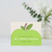 Einladung zur Schule - Grüner Apfel (Stehend Vorderseite)