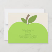 Einladung zur Schule - Grüner Apfel (Rückseite)