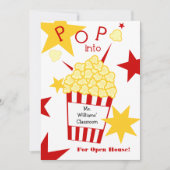 Einladung zur Schule - Popcorn (Vorderseite)